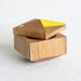Pixie - faceted engagement ring box made from reclaimed wood