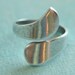 Adjustable Silver Bypass Ring Finding 2076