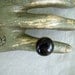 Black and Gold Swirl Cabochon Ring