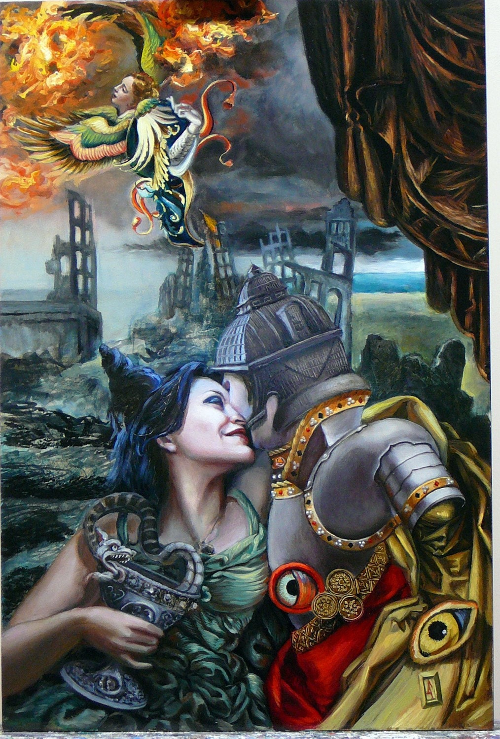 The Happy Whore of Babylon (True Love on the Eve of the Apocolypse) 13 x 19 inches, Hand Signed and Numbered Edition of 50