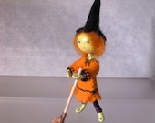 Halloween Witch Poseable Miniature Doll