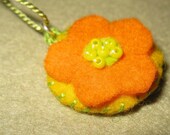 Gather Up the Fragments Felt Pendant