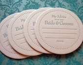 Letterpress Coasters - advice for the bride and groom (set of 50)