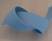 Pastel Blue Cotton Webbing For Key Fobs Purse Handles Belting