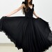 Vintage Maxi Length Black Silk Evening Gown