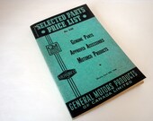 Rare 1938 GM Selected Parts Price List Canadian Book no.125 with original compliments of GM shipping letter