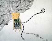 Limited Edition Print (limited to 30)  - Lonely Tuesday. Reproduction of my original illustration.