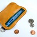 Leather Coin Purse in Lemon Yellow