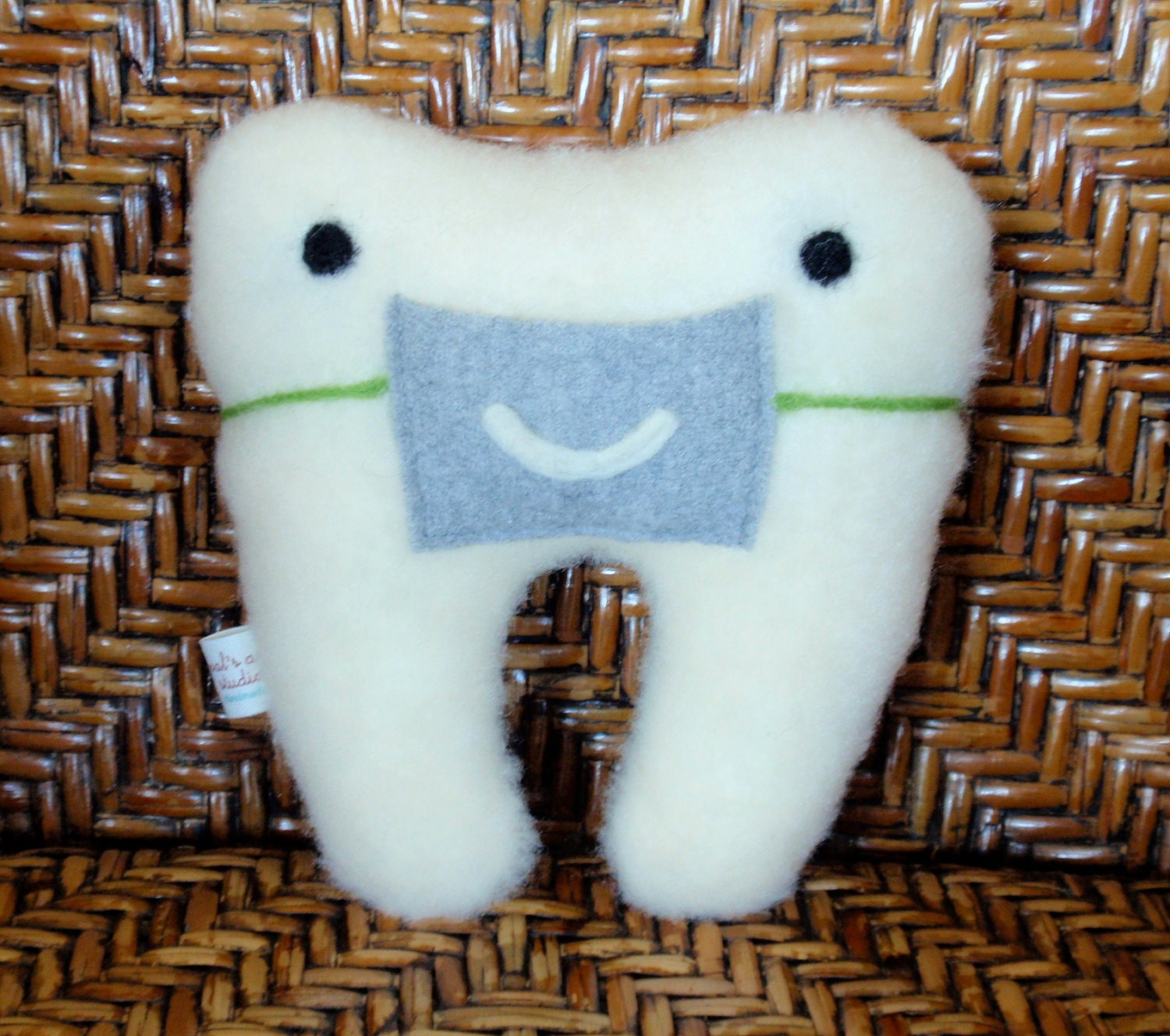 Mr. Teethy - Stuffed Plush Needle Felted Tooth Fairy Friend