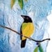 Bird on a Limb - Beautiful Needle Felted Handpainted and Stitched Silk Scarf