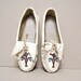 size 6 FRINGE thunderbird 70s MOCCASIN white leather loafers