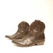 size 7.5 SOUTHWEST brown leather 80s NINE WEST ankle booties