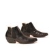 size 10 MINIMAL black leather 80s SOUTHWEST high ankle boots