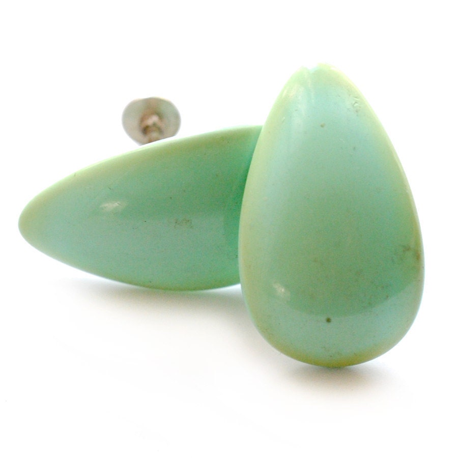 Vintage Teardrop Sea foam Earrings