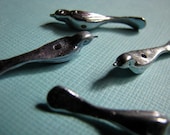 Vintage silver bird beads (4 large)