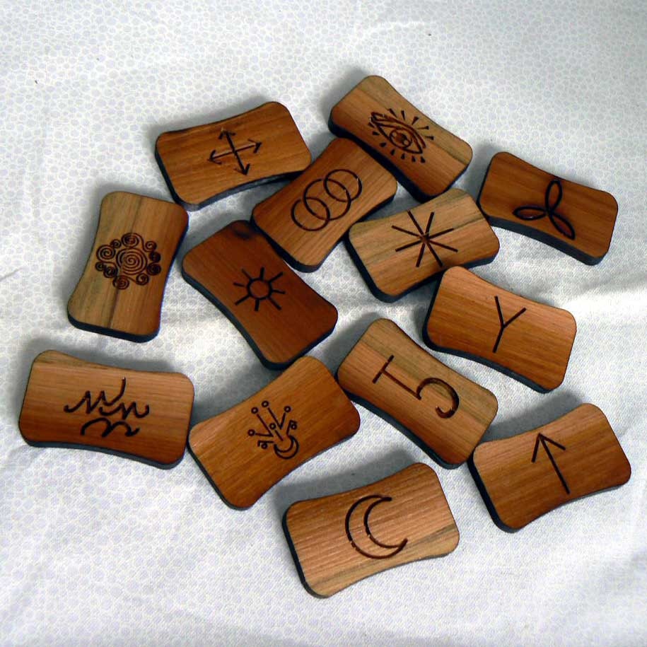 Curvy 13 Witches Cedar Runes