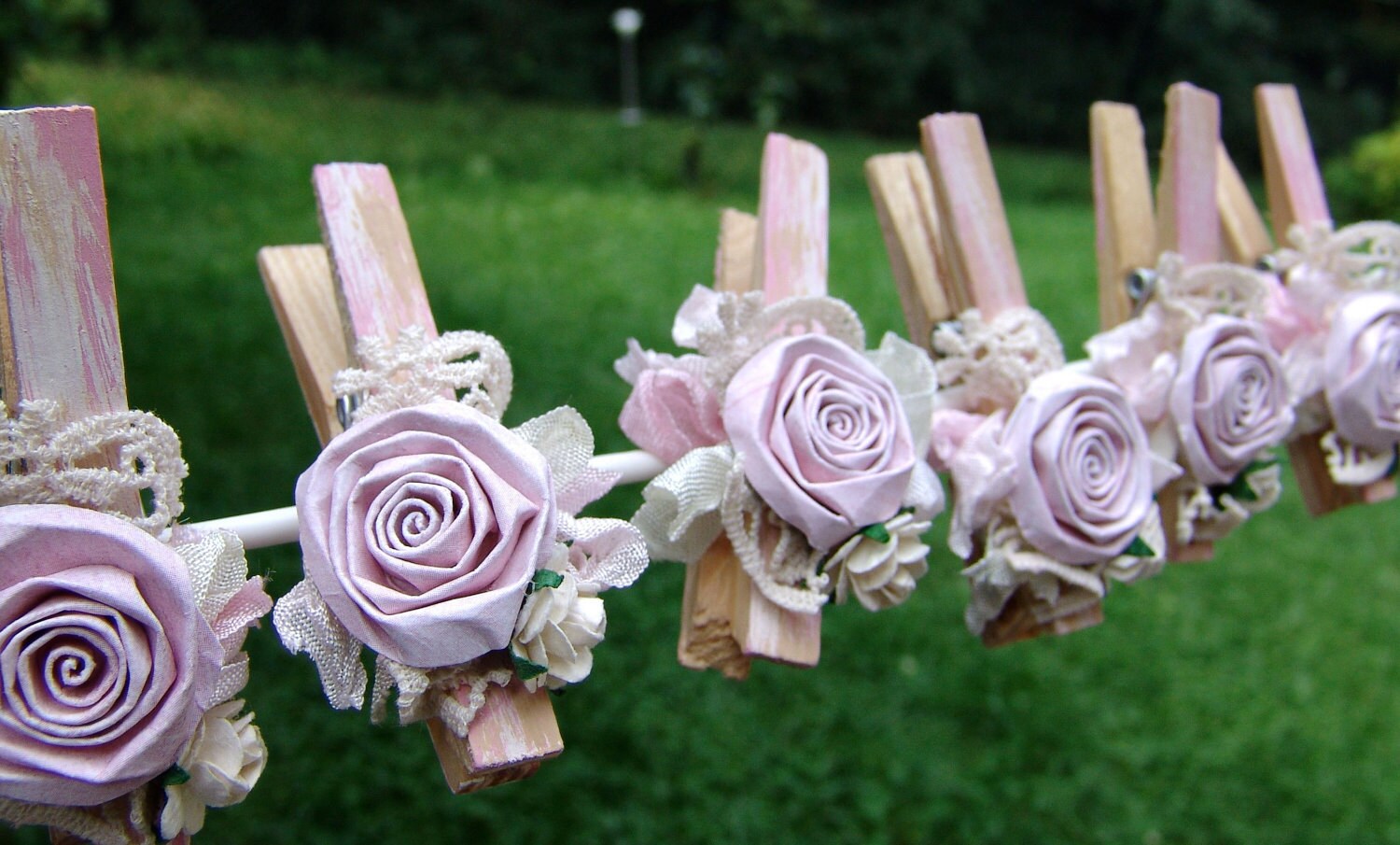 Shabby Chic Nursery Decorated Clothes Pins Decorated Clothes