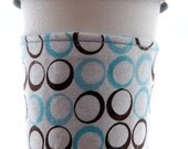 Coffee Sleeve - Blue/Black Circles
