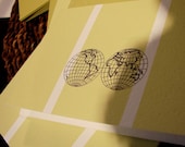 globe folded notecards set (10)