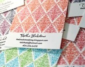 damask two tone calling cards - set (50)