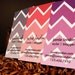 chevron ombre calling cards - set (50)