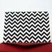 As Seen in 12/2011 HARPER'S BAZAAR -  black chevron stripe notecards - set (10)