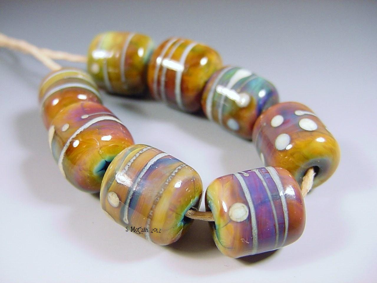Handmade lampwork glass beads---TOTS---SRA