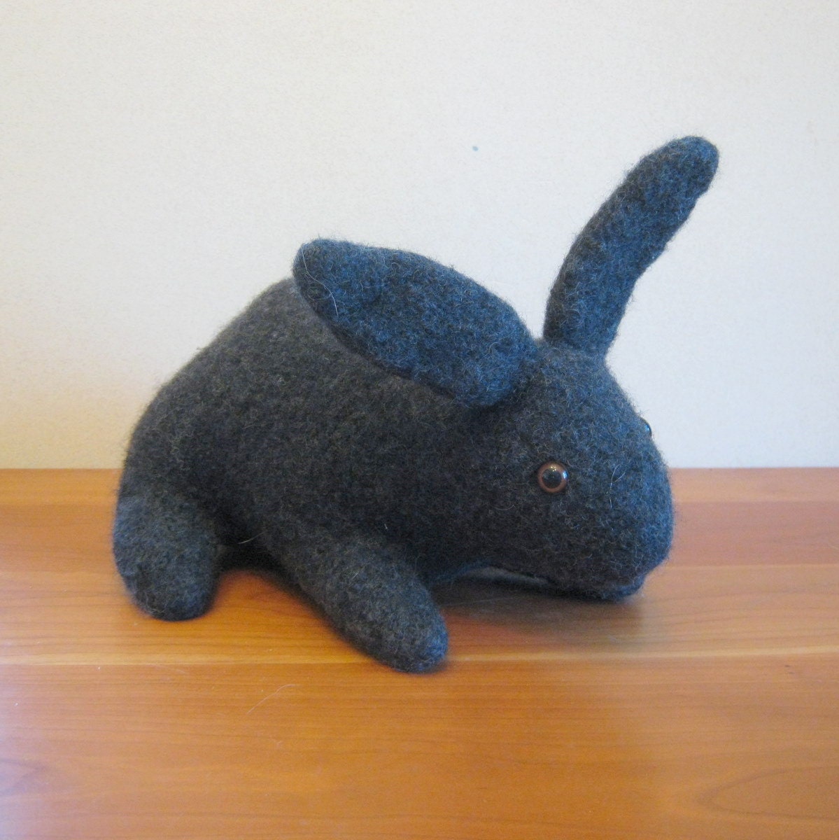 Bunny Rabbit, Stuffed Animal. Gray, children, toy, easter. Handmade Stuffed Animals by FeltedFriends