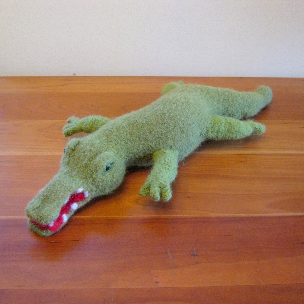 Crocodile Stuffed Animal Plush Toy Alligator by FeltedFriends