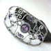 lavender swirls- sterling silver and amethyst intricate wirewrapped bangle