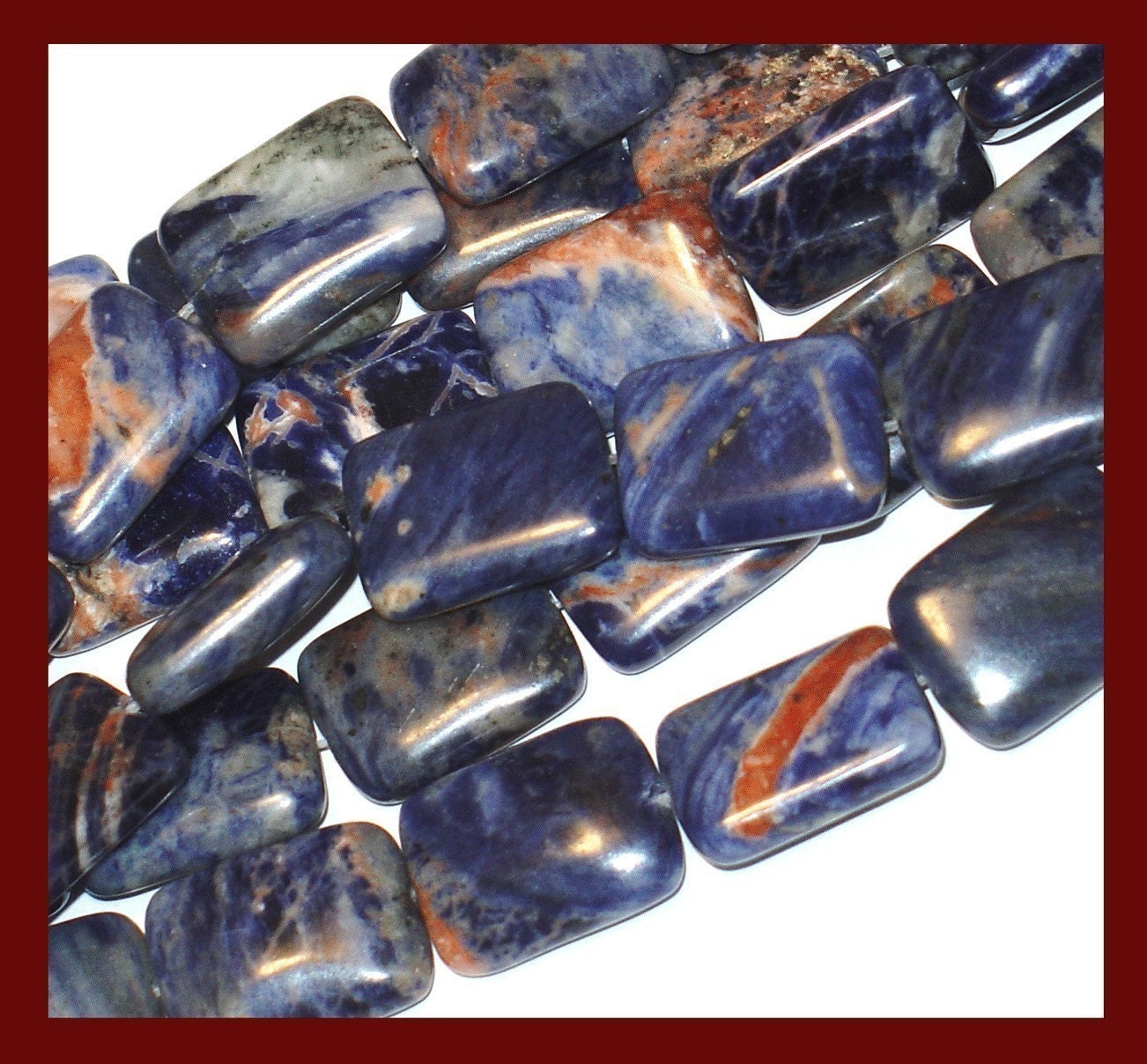 16 inches strand of Sodalite Rectangle 13x18mm