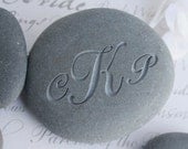 The Oathing Stone - for wedding or commitment ceremony - double sided engraved wedding stone with initials and date