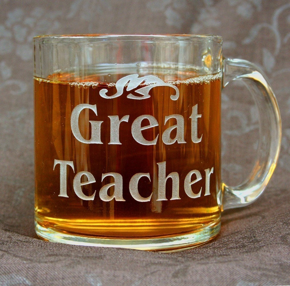 Custom engraved  Glass Mug with your message