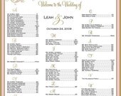Pink and Gold Vines Seating Chart For Your Wedding Reception - Printable Digital File