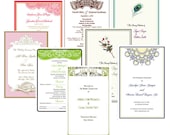 Ceremony Programs for Wedding - Folded Program, Flat Program, Art Deco Wedding, Church Program - Available in all designs