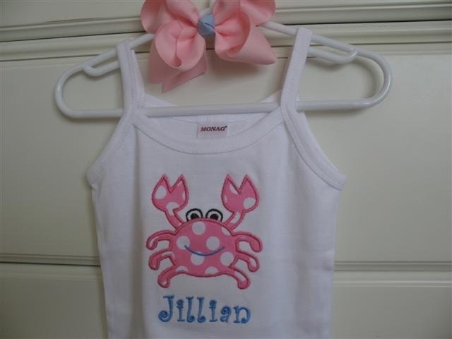 Don't Be Crabby - Personalized Little Crab Tank Top for Her