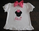 Princess Minnie Ears Personalized Vacation Tee (Short Sleeves), Tank or Bodysuit