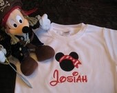 Pirate Mickey Ears Personalized Vacation Tee (Short Sleeves)or Bodysuit