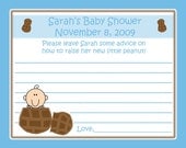 24 Personalized LITTLE PEANUT Baby Shower Advice Cards