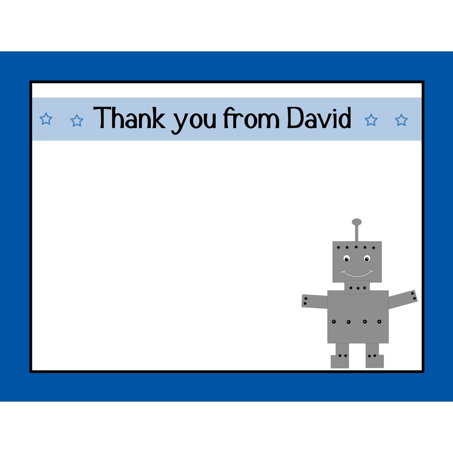 20 Thank You Cards   ROBOT