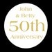 40 Personalized 2 Inch Round Stickers 50TH ANNIVERSARY