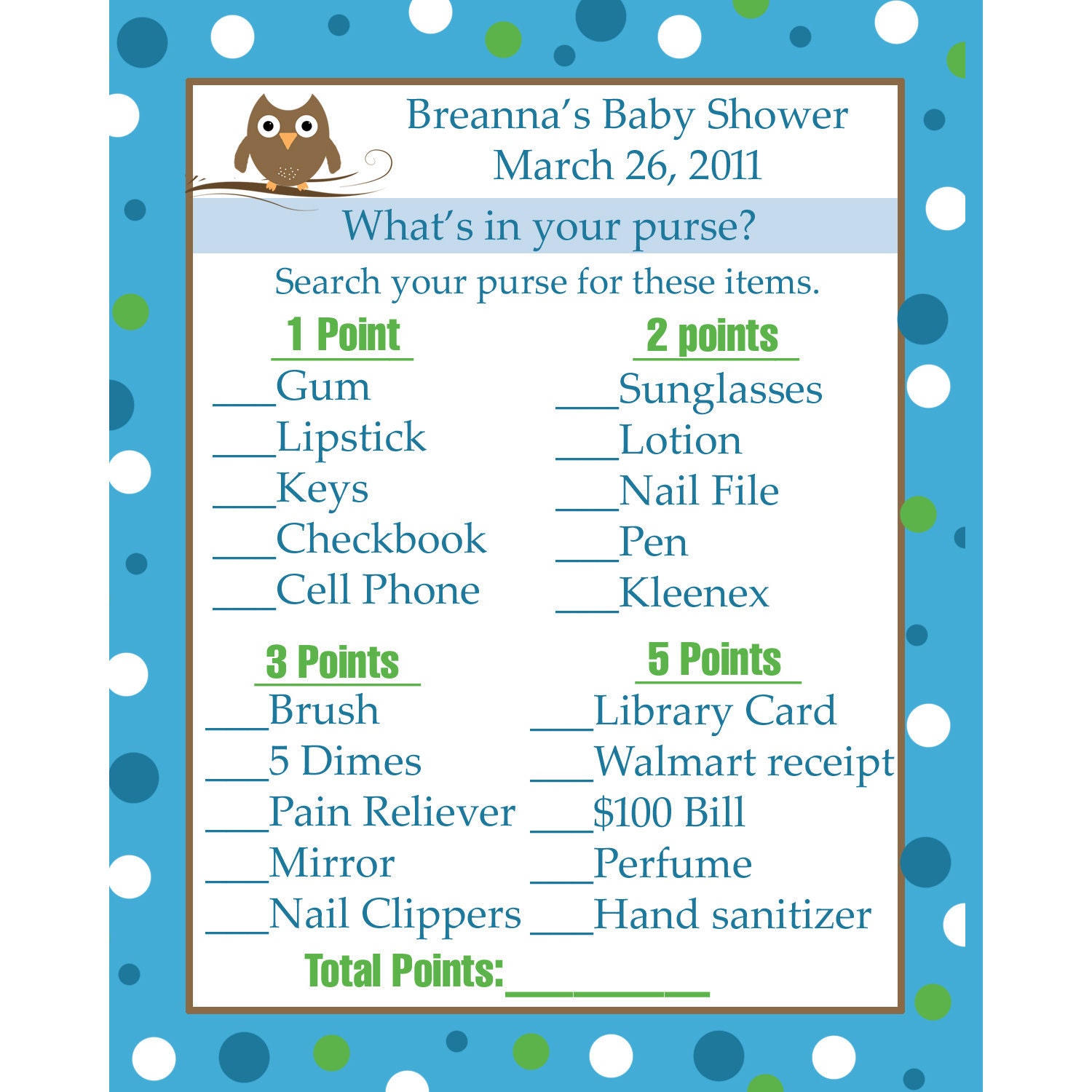 184 New baby shower easy game ideas 227 24 Personalized Baby Shower Game Cards What's in by partyplace 