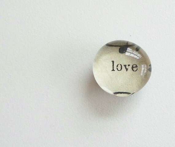 love - lyric from vintage sheet music - magnet