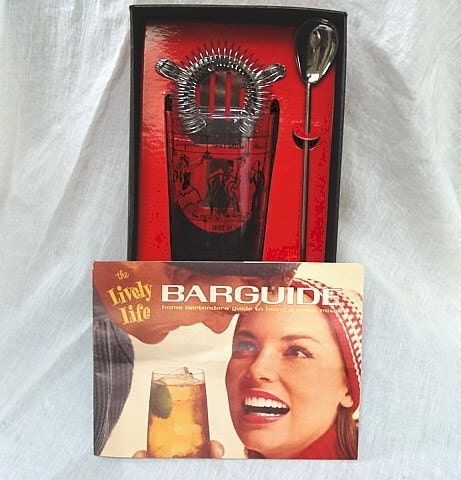 Vintage Bar Set with Booklet Still in Box