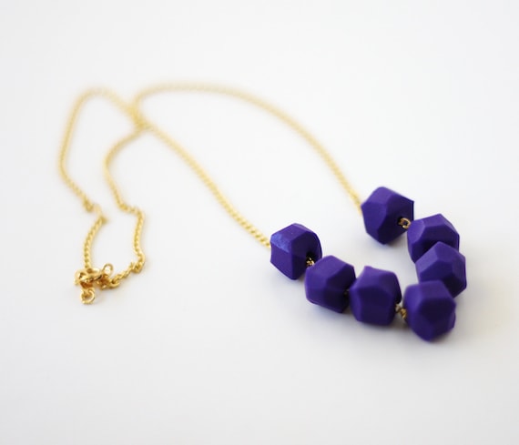 purple beaded necklace