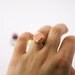 pale peach geo ring