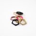 hand cut geometric stacking ring in neon pink