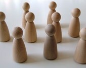 12 Little Wood Girls - 2'' high