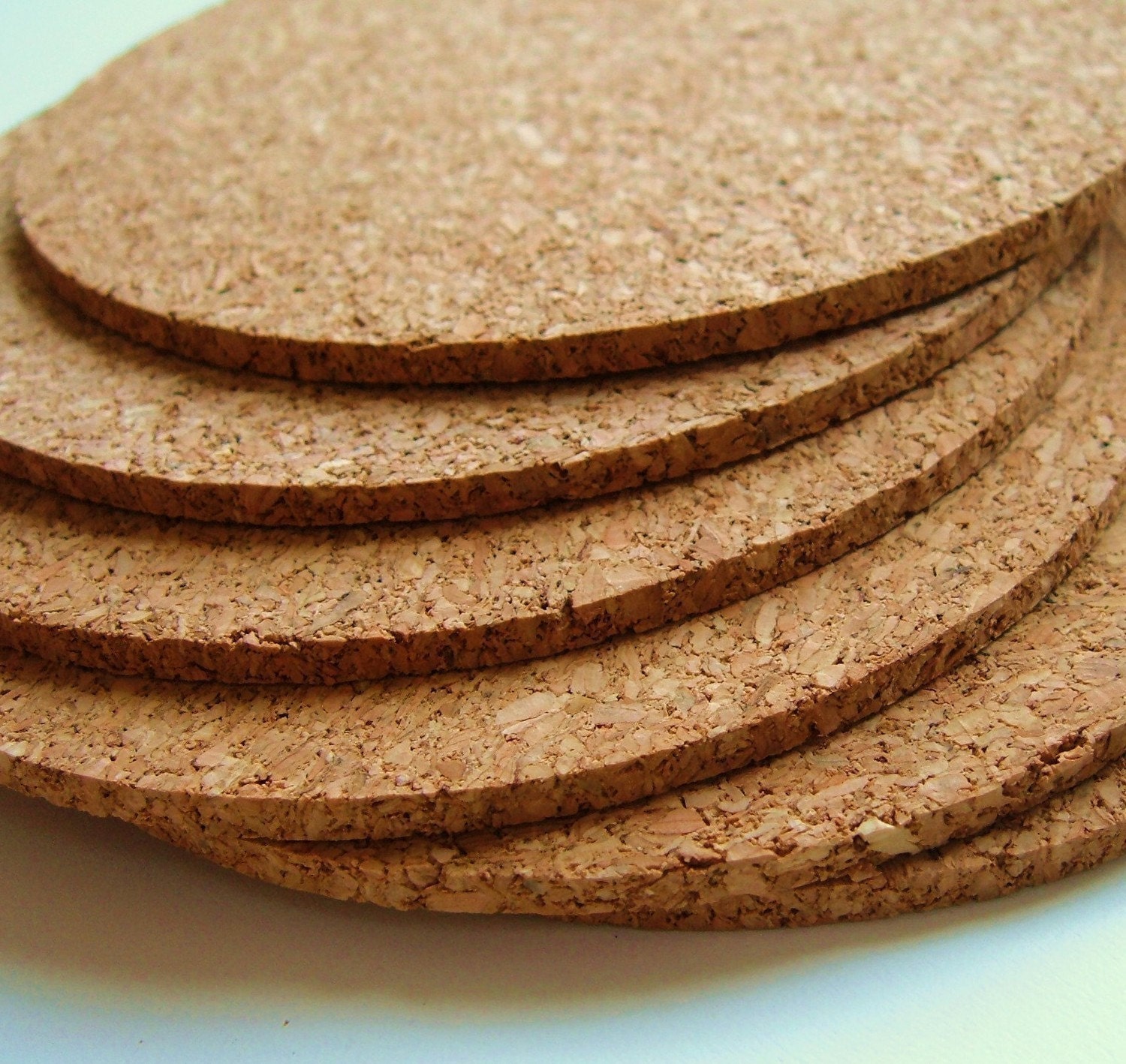 Round Cork Coasters - Set of Four