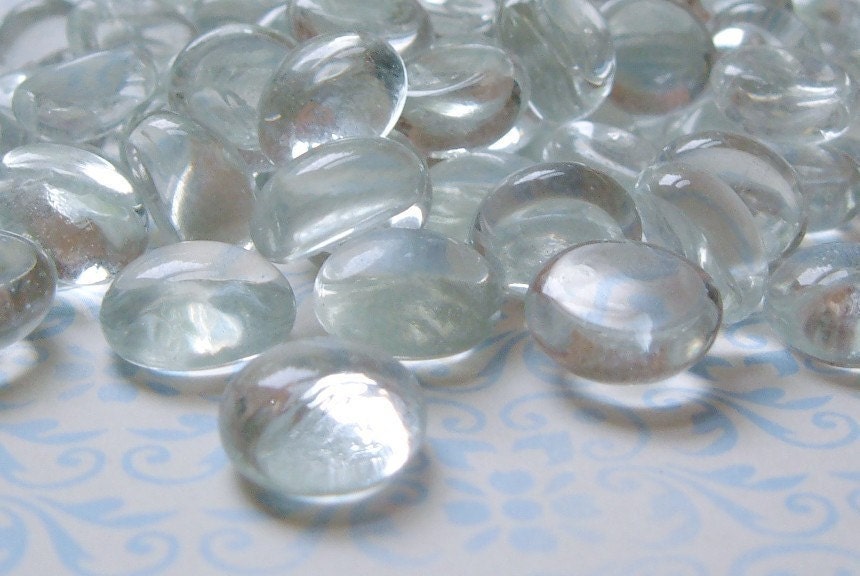 1/2'' Clear Flat Bottom Glass Marbles - 100 Pieces
